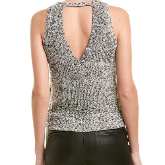 Theory Cable-Back Wool-Blend Shell - Picture 3 of 11